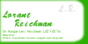 lorant reichman business card